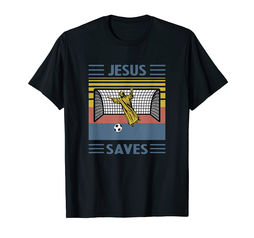 Fun Religious Jesus Saves Goal Soccer T-Shirt - Novelty Apparel Unisex - T-Shirt, Sweatshirt, Hoodie