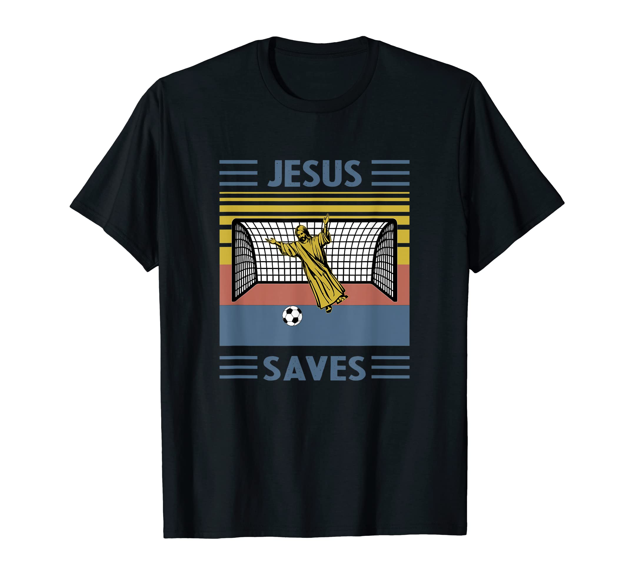 Fun Religious Jesus Saves Goal Soccer T-Shirt - Novelty Apparel Unisex - T-Shirt, Sweatshirt, Hoodie