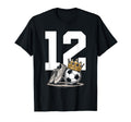 12 Soccer Birthday Gift Soccer Fan T-Shirt - Aesthetic Graphic Men Women - T-Shirt, Sweatshirt, Hoodie