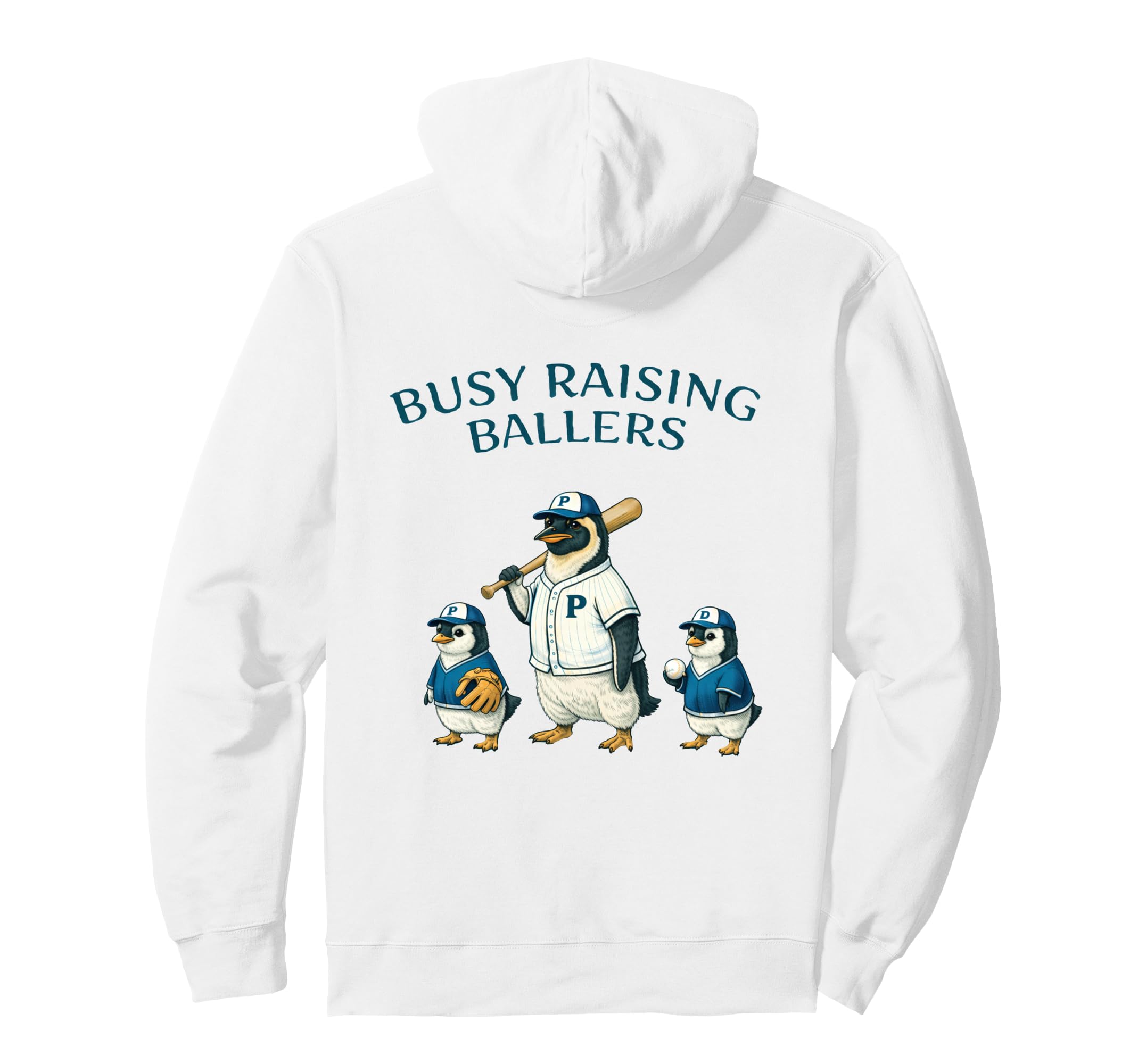 Busy Raising Baller Baseball Softball Hoodie - Novelty Apparel for Adults - T-Shirt, Sweatshirt, Hoodie
