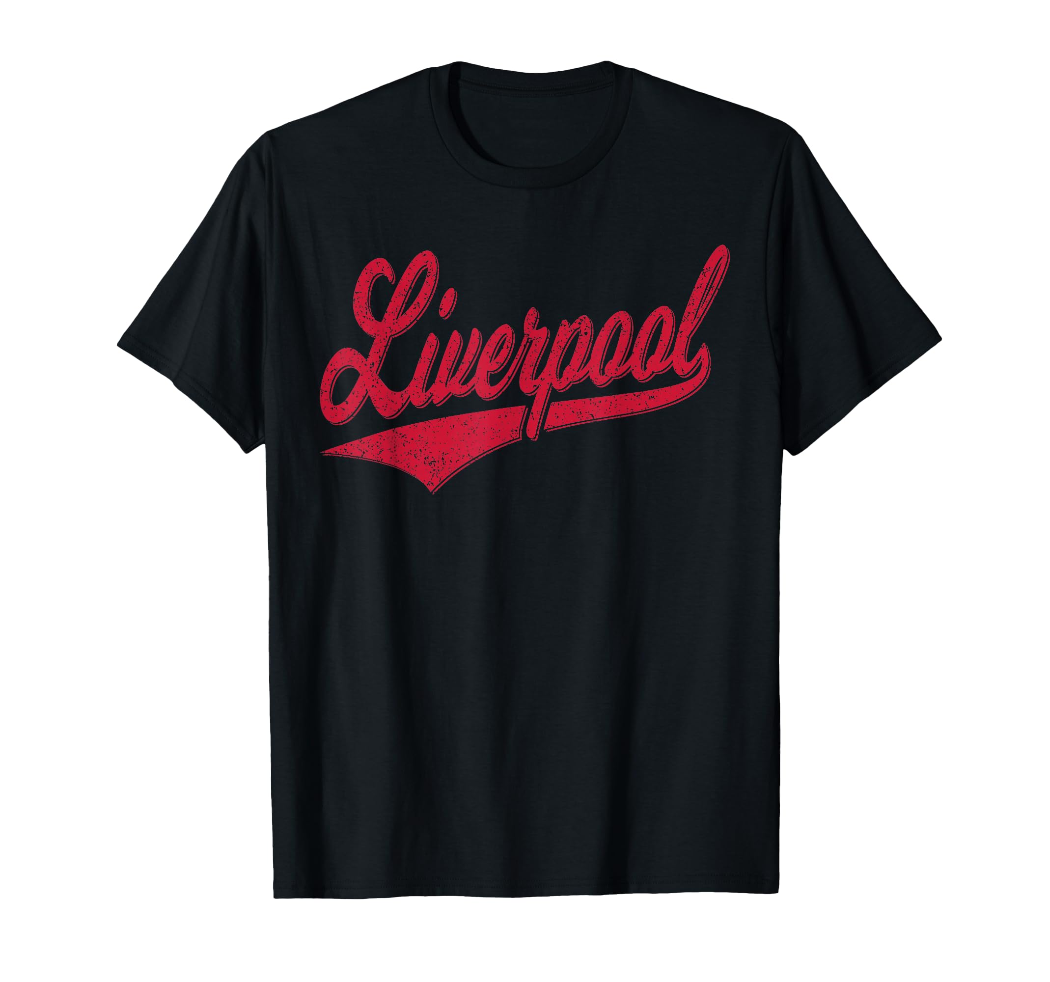 Liverpool England Varsity Script T-Shirt - Aesthetic Graphic Men Women - T-Shirt, Sweatshirt, Hoodie