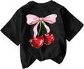 Cute for Girls Cherry Bow Kids Graphic Preppy Summer - Adult & Kids T-Shirts, Sweatshirts & Hoodies apparel design preview 1
