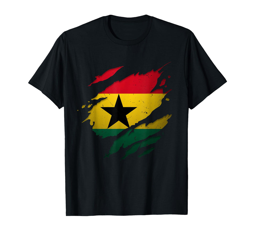 Proud Ghanaian Torn Ripped Ghana T-Shirt - Casual Everyday Wear Men Women - T-Shirt, Sweatshirt, Hoodie