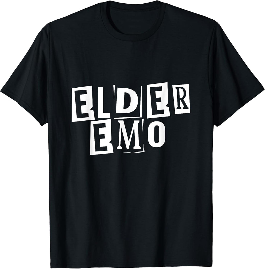 Elder Emo Goth Funny Black Gothic Dark Punk Gift - Adult & Kids T-Shirts, Sweatshirts & Hoodies apparel design preview 1