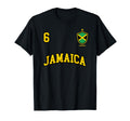 Jamaica Team Sports Number 6 Soccer T-Shirt - Custom Art Print Men Women - T-Shirt, Sweatshirt, Hoodie