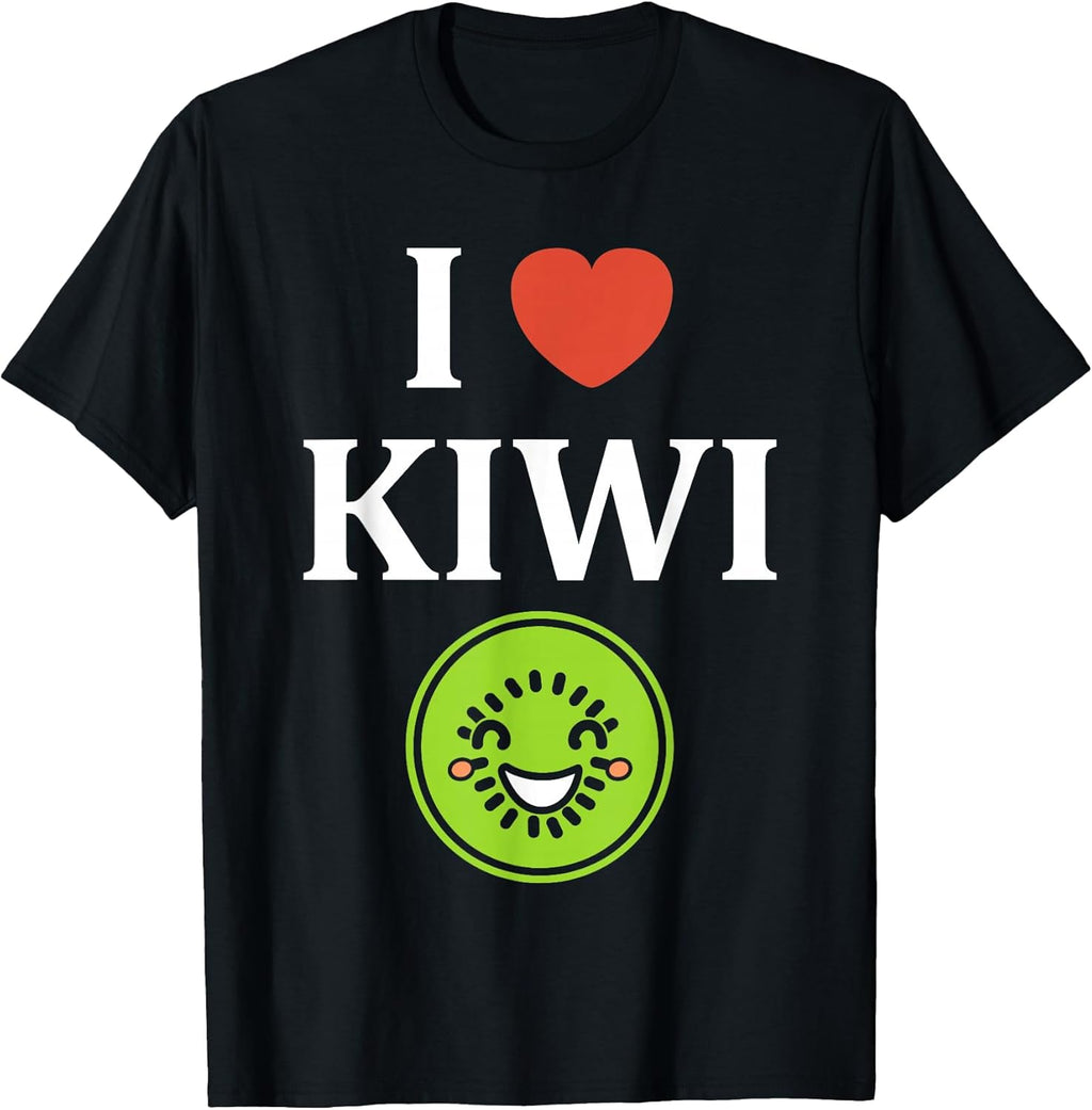 Humor Fruit minimalist simple cute i love kiwi - Adult & Kids T-Shirts, Sweatshirts & Hoodies apparel design preview 1