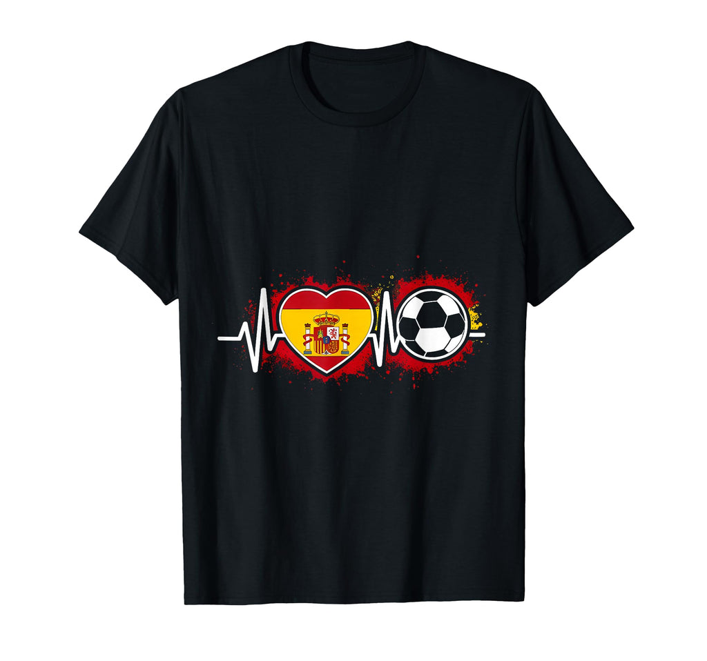 Spanish Football Heartbeat Spain T-Shirt - Aesthetic Graphic Men Women - T-Shirt, Sweatshirt, Hoodie