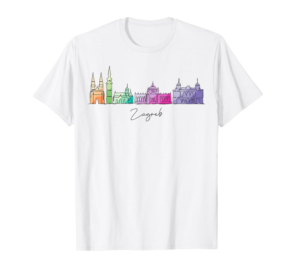 Travel Europe Croatia Zagreb Family T-Shirt - Custom Art Print for Adults - T-Shirt, Sweatshirt, Hoodie
