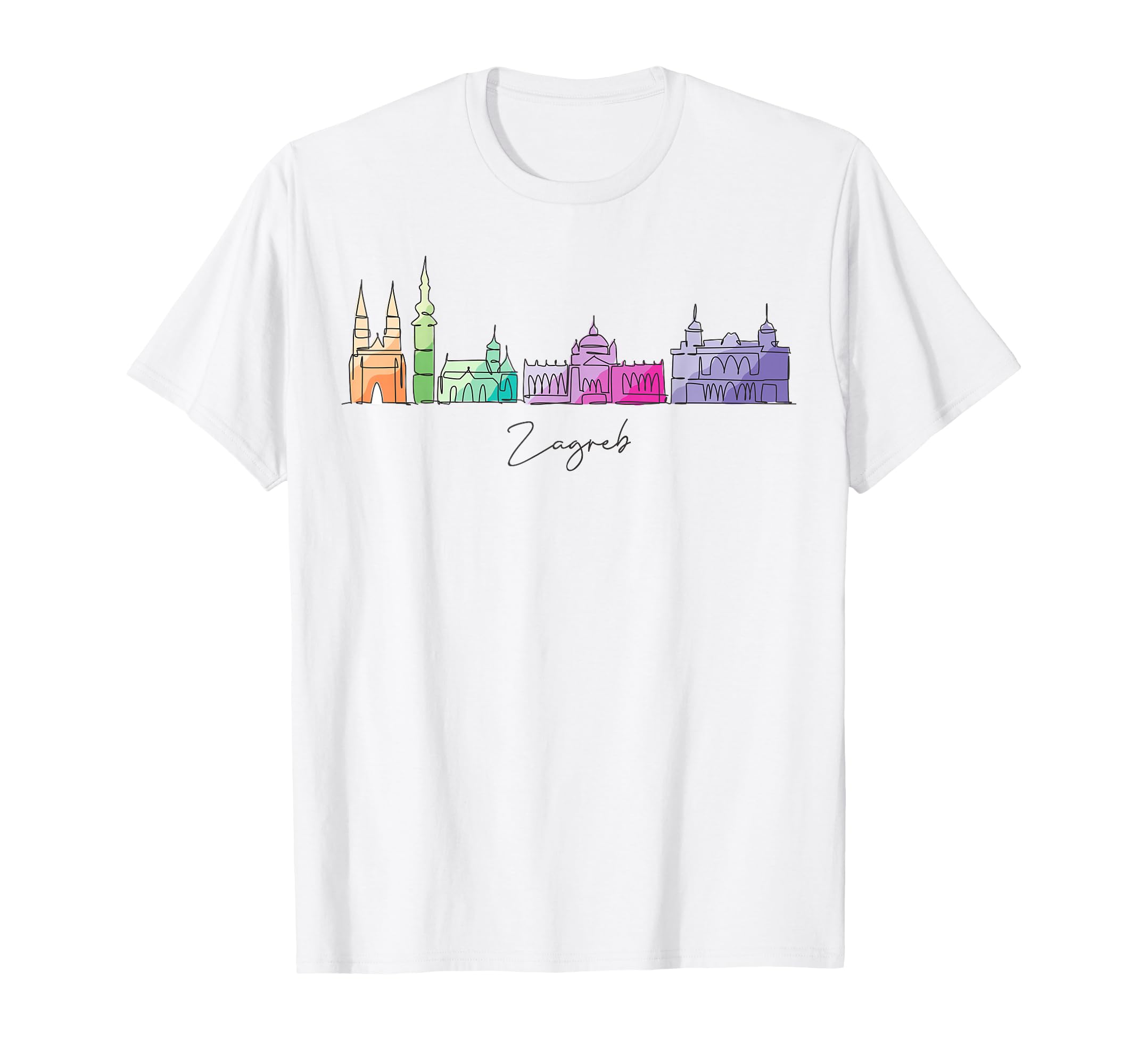 Travel Europe Croatia Zagreb Family T-Shirt - Custom Art Print for Adults - T-Shirt, Sweatshirt, Hoodie
