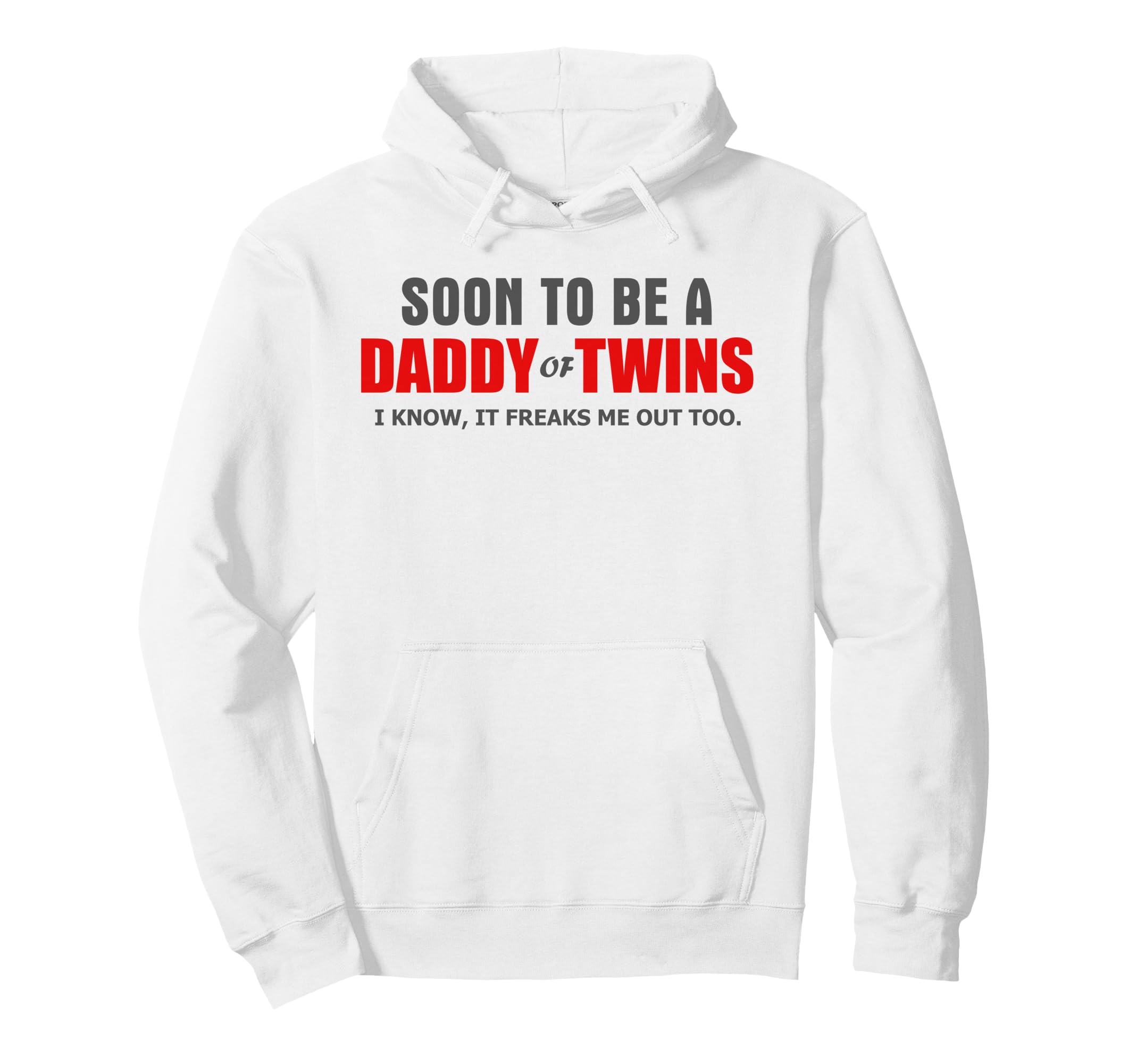 Soon To Be Daddy Twins New Dad Hoodie - Fun Novelty Design for Adults - T-Shirt, Sweatshirt, Hoodie
