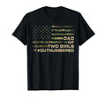 Dad Two Outnumbered Fathers Day Dad 2 T-Shirt - Novelty Apparel Men Women - T-Shirt, Sweatshirt, Hoodie