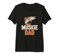 Muskie Dad Fishing Muskellunge Fisherman T-Shirt - Unique Graphic Unisex - T-Shirt, Sweatshirt, Hoodie