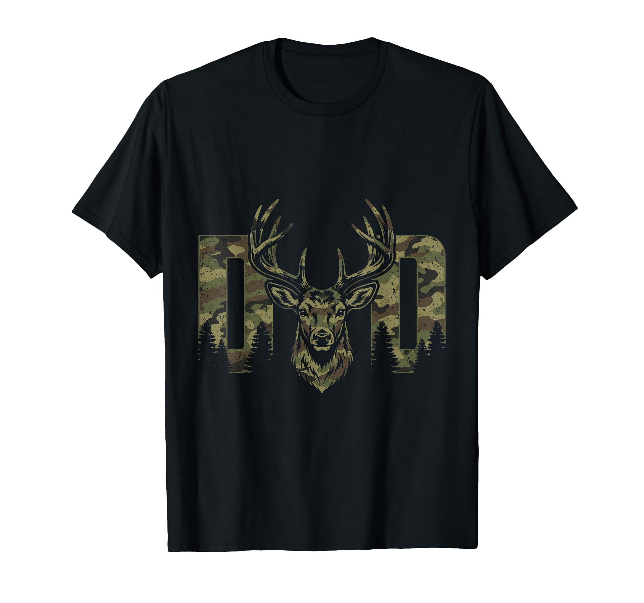 Dad Deer Hunting Camo Antlers T-Shirt - Fun Novelty Design Men Women - T-Shirt, Sweatshirt, Hoodie