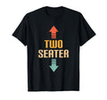 Two Seater 2 Seater Distressed Funny Gag T-Shirt - Minimalist Print Unisex - T-Shirt, Sweatshirt, Hoodie
