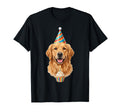 Golden Retriever Dog Happy Birthday T-Shirt - Novelty Apparel Men Women - T-Shirt, Sweatshirt, Hoodie