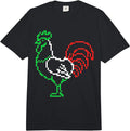 Retro Pixel Art Rooster 8-Bit Green and Red Poultry - Adult & Kids T-Shirts, Sweatshirts & Hoodies apparel design preview 1