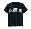 Champion New York Ny Athletic Navy T-Shirt - Minimalist Print for Adults - T-Shirt, Sweatshirt, Hoodie