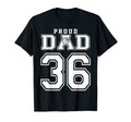 Number 36 Custom Proud Basketball Dad T-Shirt - Novelty Apparel for Adults - T-Shirt, Sweatshirt, Hoodie