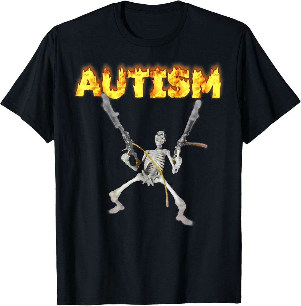 Autism Skeleton Meme - Adult & Kids T-Shirts, Sweatshirts & Hoodies apparel design preview 1