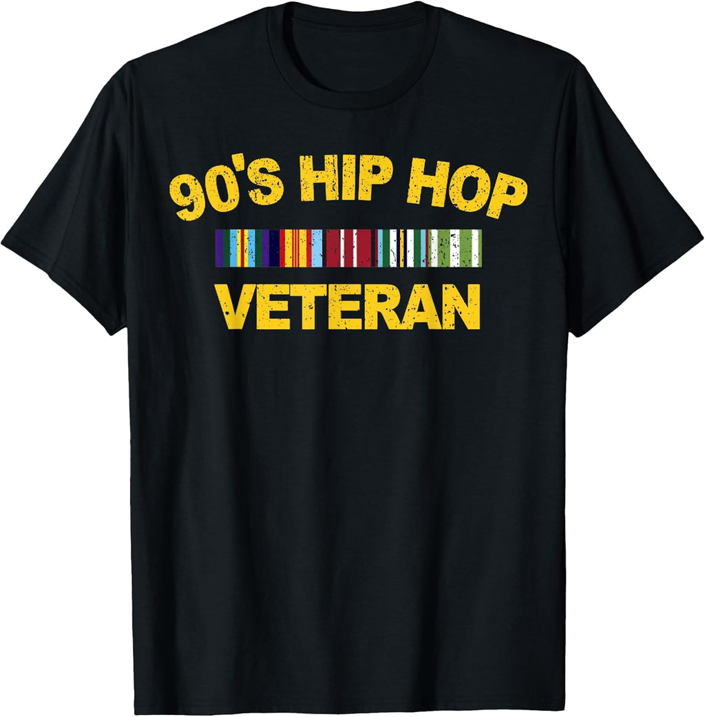 Vintage 90's Hip Hop Veteran - Adult & Kids T-Shirts, Sweatshirts & Hoodies apparel design preview 1