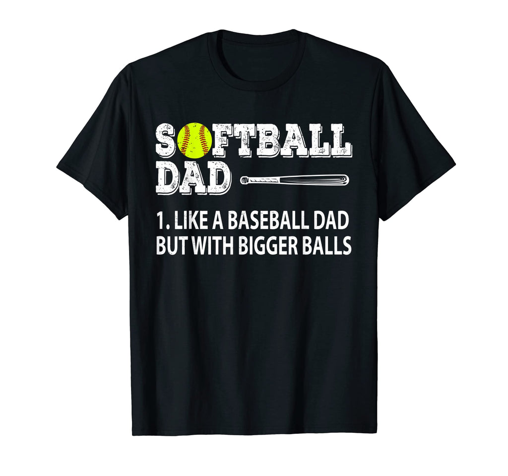 Mens Softball Dad Like Baseball But T-Shirt - Minimalist Print Men Women - T-Shirt, Sweatshirt, Hoodie