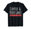 Coffee And Video Games Coffee Lovers T-Shirt - Graphic Print for Adults - T-Shirt, Sweatshirt, Hoodie