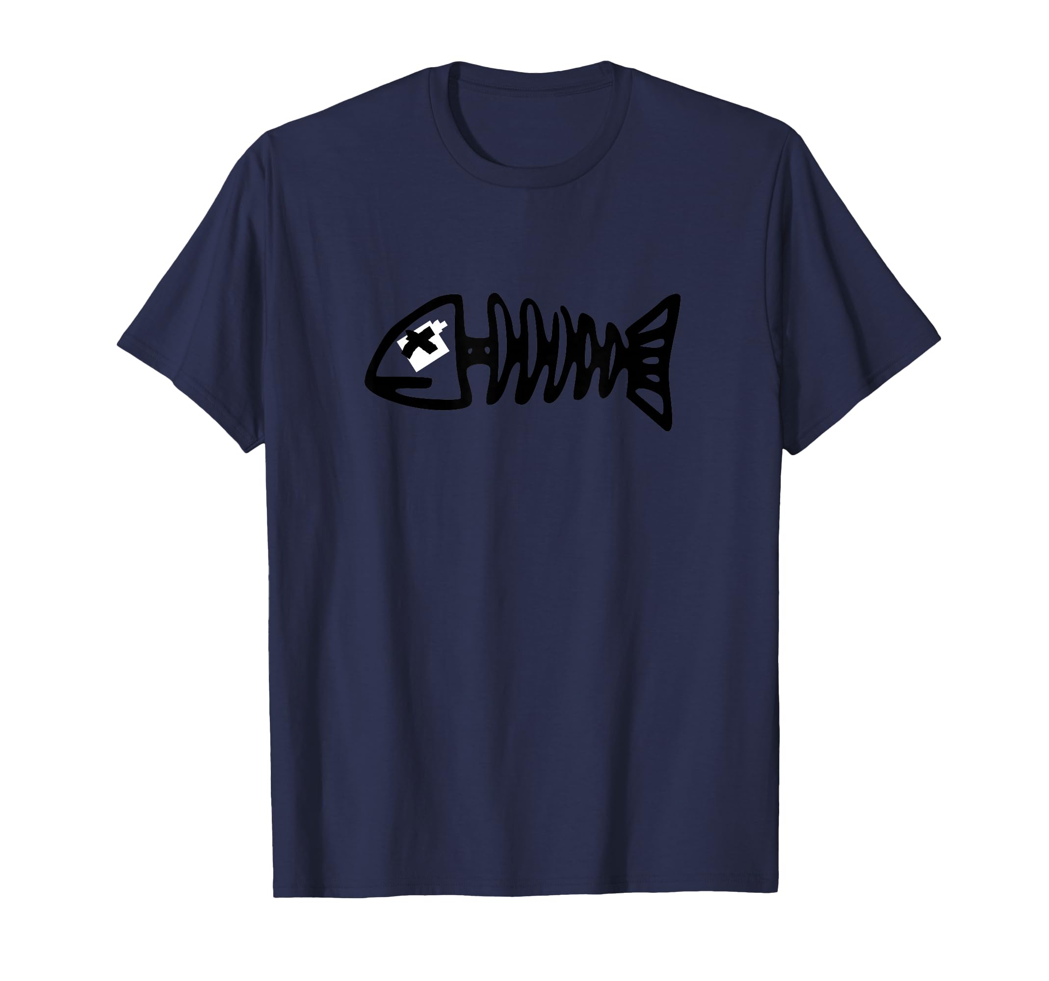 Fish Skeleton Boating Bones Ocean T-Shirt - Fun Novelty Design for Adults - T-Shirt, Sweatshirt, Hoodie