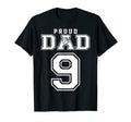 Number 9 Custom Proud Basketball Dad T-Shirt - Minimalist Print Men Women - T-Shirt, Sweatshirt, Hoodie