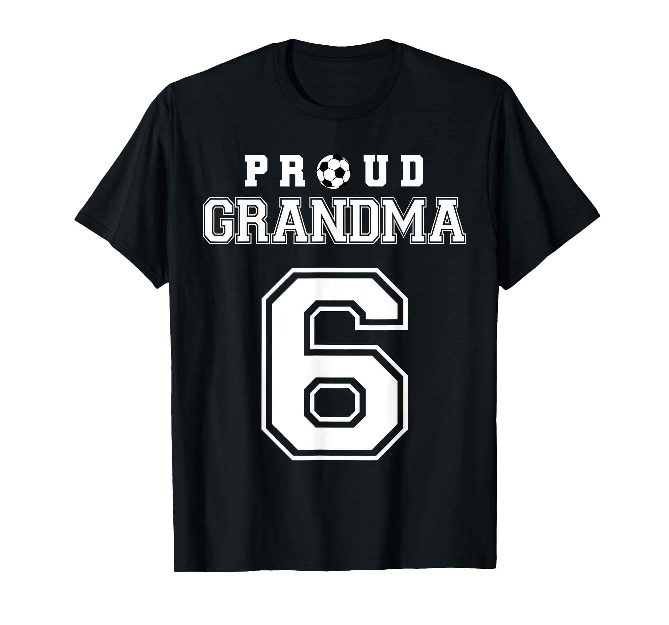 Number 6 Custom Proud Soccer Futbol T-Shirt - Minimalist Print for Adults - T-Shirt, Sweatshirt, Hoodie