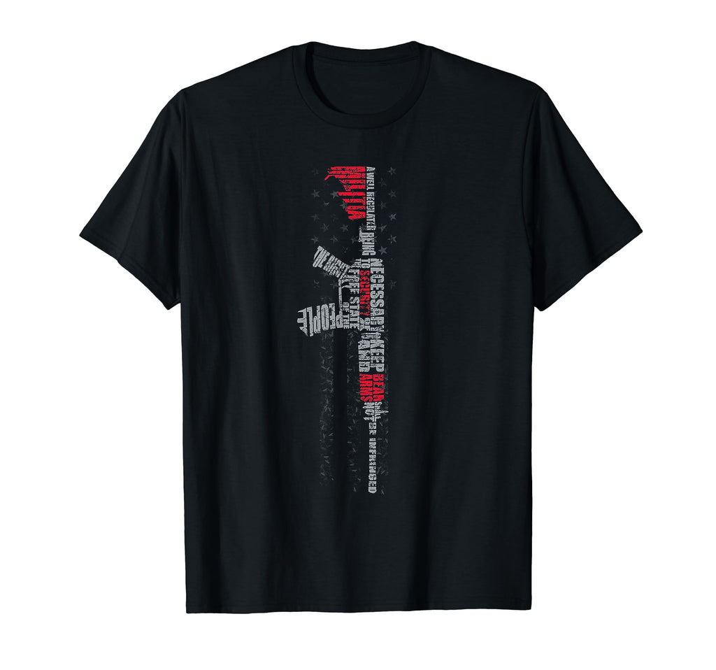 Funny Second Amendment Rifle Typographic T-Shirt - Minimalist Print Unisex - T-Shirt, Sweatshirt, Hoodie