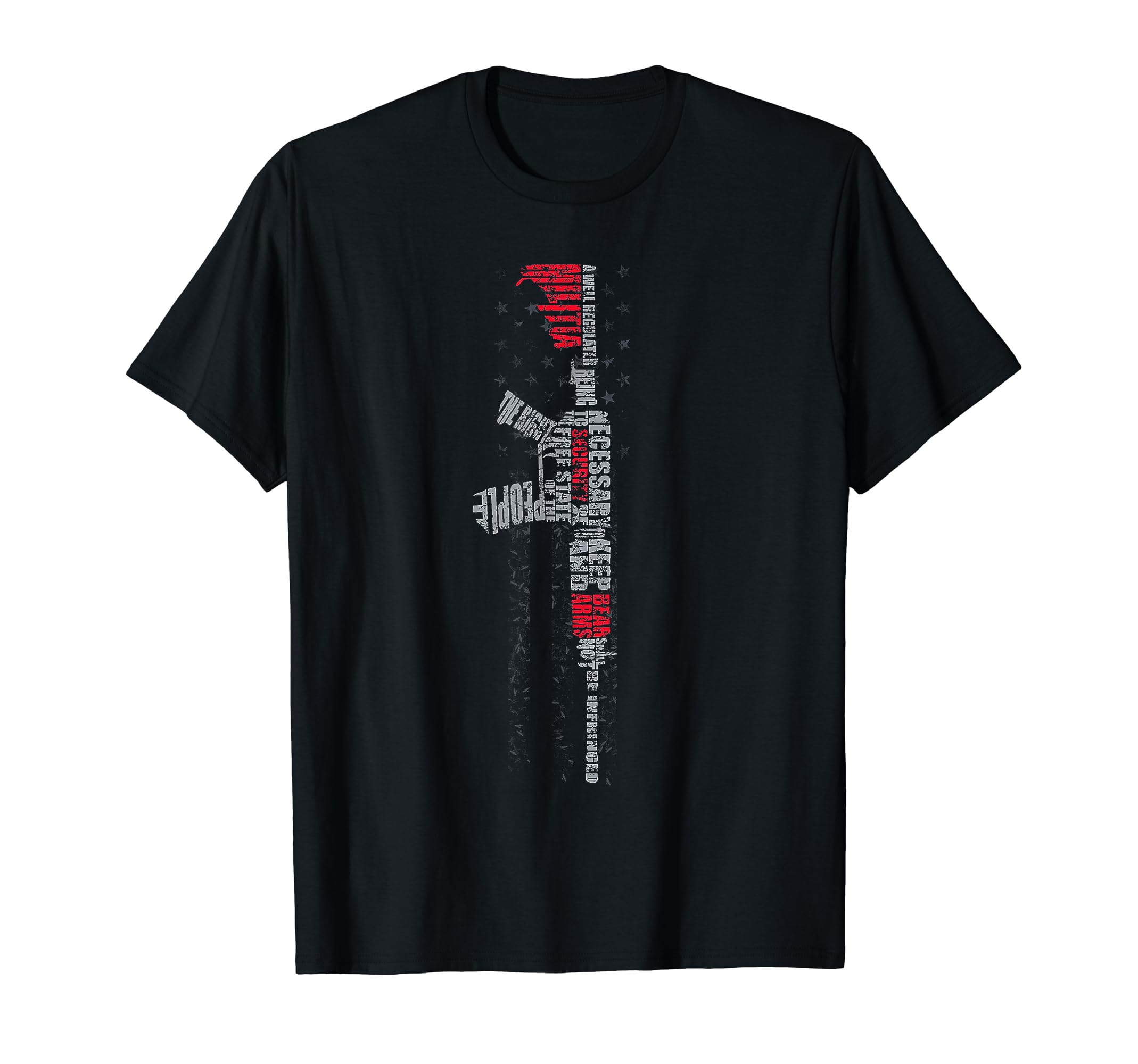 Funny Second Amendment Rifle Typographic T-Shirt - Minimalist Print Unisex - T-Shirt, Sweatshirt, Hoodie