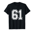 Number 61 Varsity Sports Team Jersey T-Shirt - Trendy Graphic for Adults - T-Shirt, Sweatshirt, Hoodie