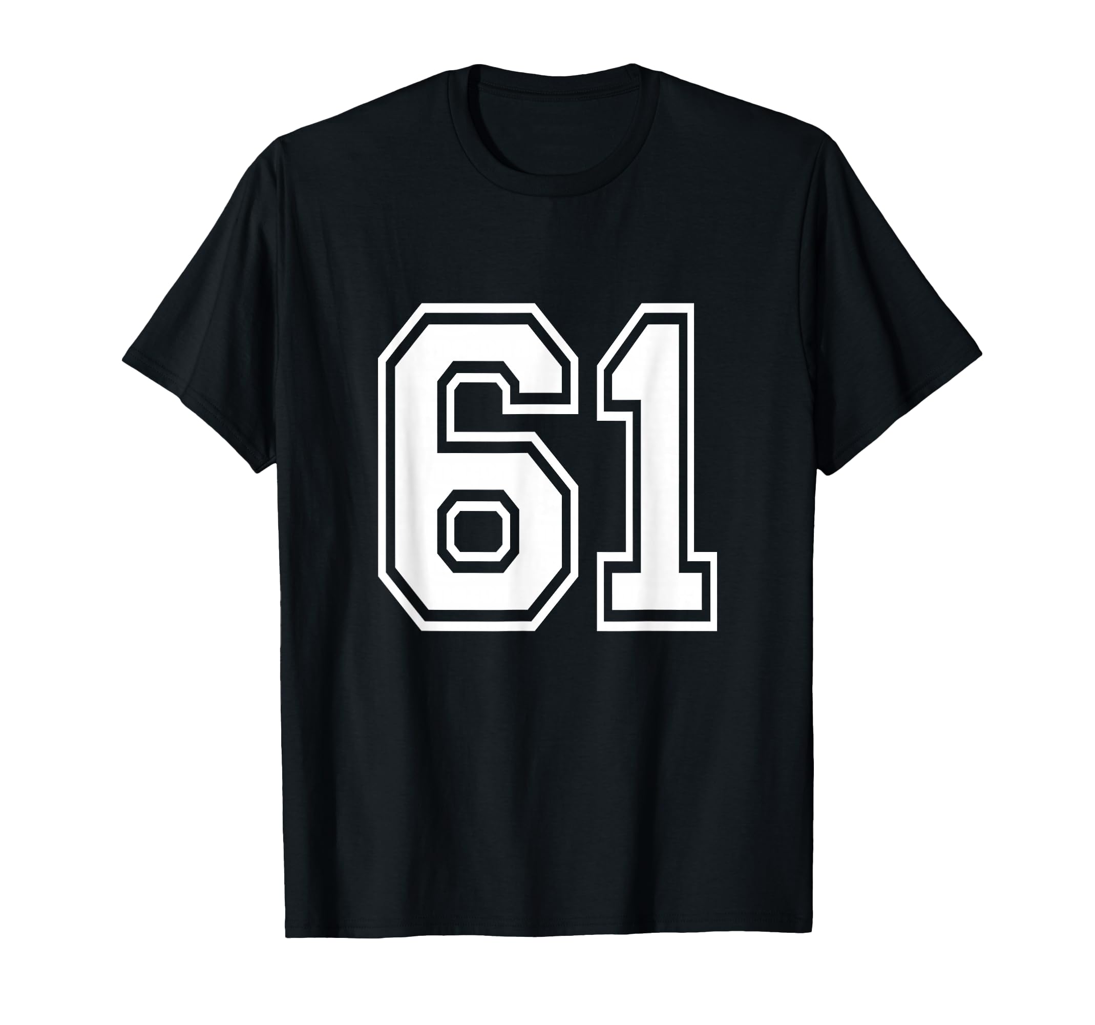 Number 61 Varsity Sports Team Jersey T-Shirt - Trendy Graphic for Adults - T-Shirt, Sweatshirt, Hoodie