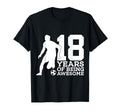 18 Years Being Awesome Soccer 18Th Birthday T-Shirt - Unique Graphic Unisex - T-Shirt, Sweatshirt, Hoodie