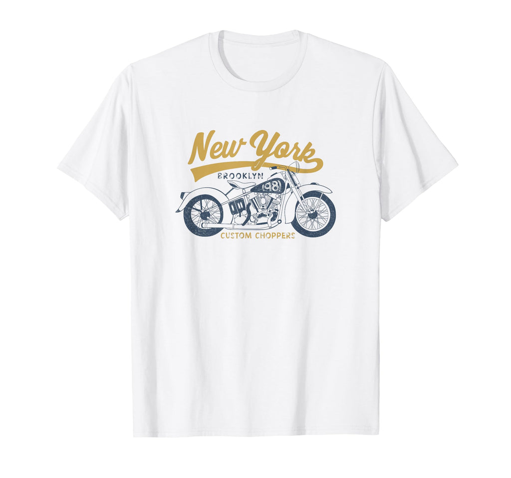 Motorcycle Brooklyn New York Chopper T-Shirt - Novelty Apparel Men Women - T-Shirt, Sweatshirt, Hoodie