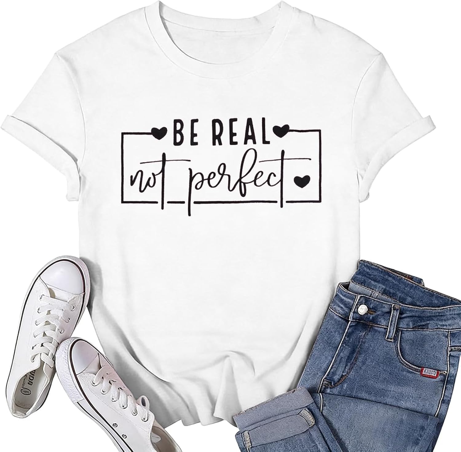 Inspirational for Women Positive Message Be You Real - Adult & Kids T-Shirts, Sweatshirts & Hoodies apparel design preview 1