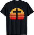 Vintage Christian Cross Retro 80's Style Sun - Adult & Kids T-Shirts, Sweatshirts & Hoodies apparel design preview 1
