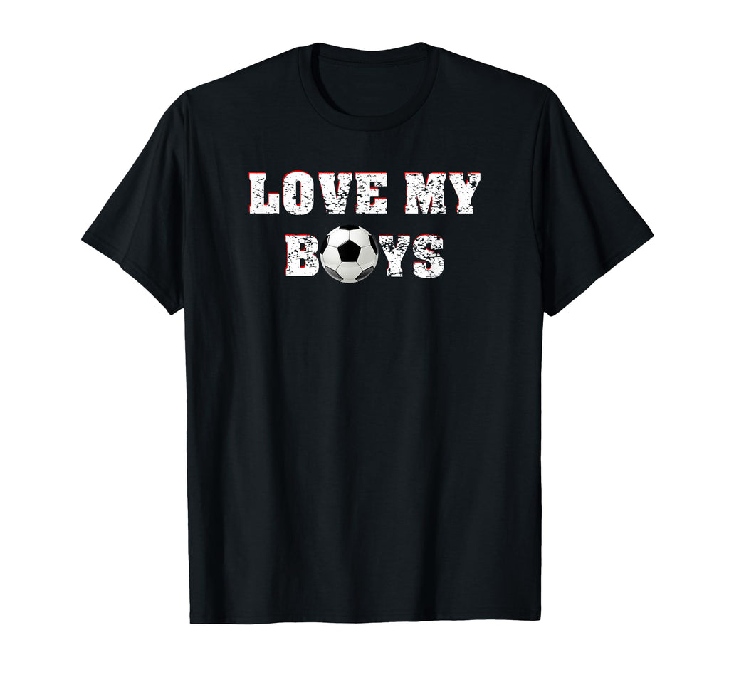 Love My Mom Dad Soccer Cheer Ladies T-Shirt - Trendy Graphic for Adults - T-Shirt, Sweatshirt, Hoodie