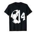 Number 14 Years Soccer 14Th Birthday T-Shirt - Minimalist Print for Adults - T-Shirt, Sweatshirt, Hoodie