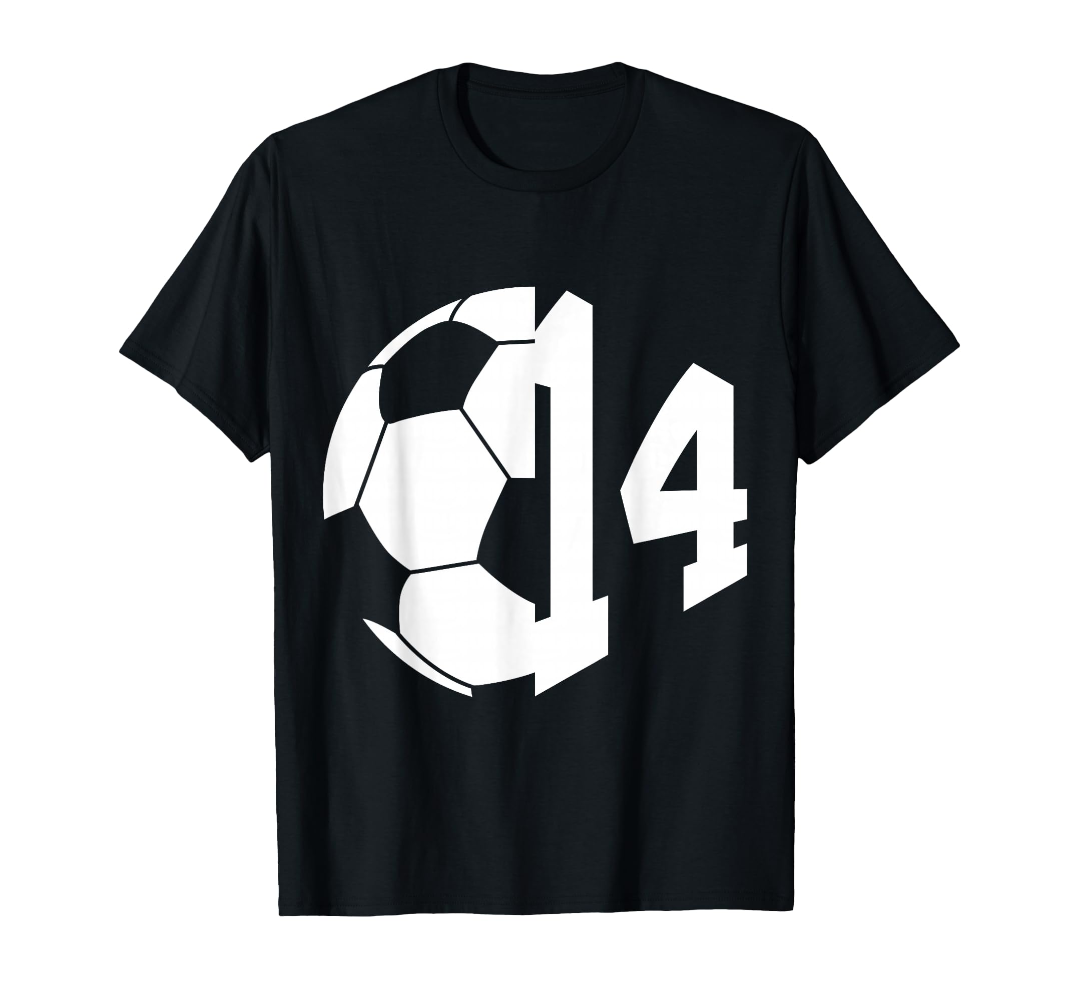 Number 14 Years Soccer 14Th Birthday T-Shirt - Minimalist Print for Adults - T-Shirt, Sweatshirt, Hoodie