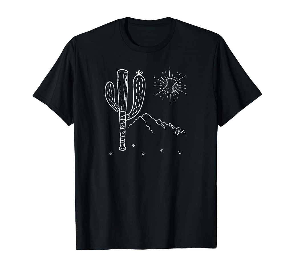 Cactus Baseball Bat Image T-Shirt - Casual Everyday Wear Men Women - T-Shirt, Sweatshirt, Hoodie