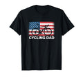 Cycling Dad American Flag Road Bike T-Shirt - Custom Art Print Men Women - T-Shirt, Sweatshirt, Hoodie