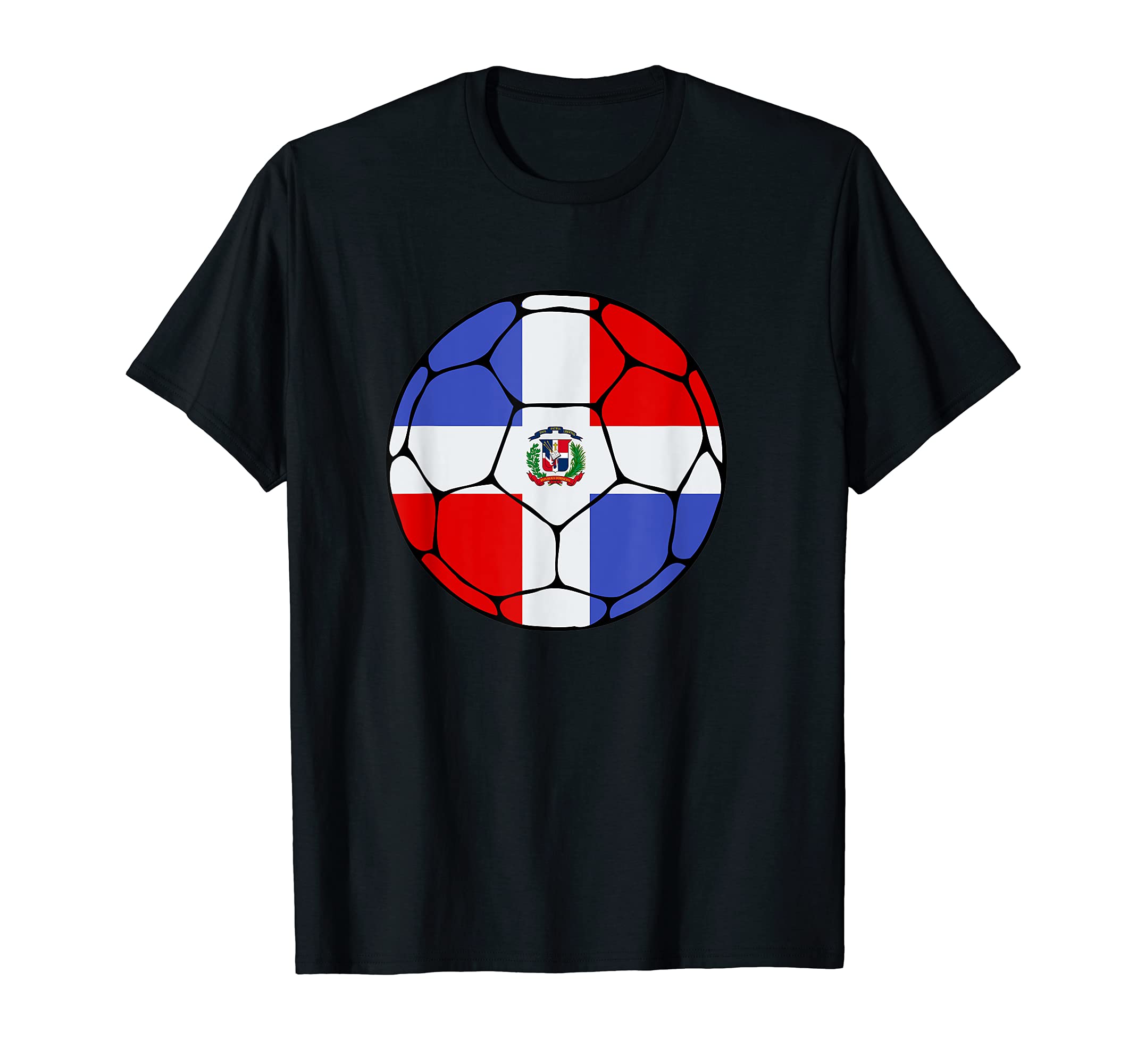 Dominican Republic Soccer Ball Flag T-Shirt - Novelty Apparel Unisex - T-Shirt, Sweatshirt, Hoodie