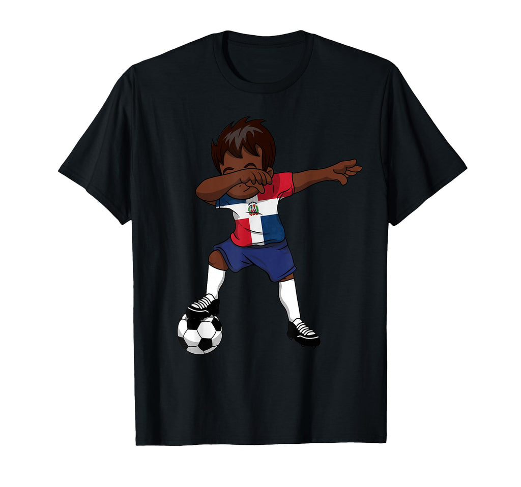 Dabbing Soccer Dominican Republic Gift T-Shirt - Unique Graphic Unisex - T-Shirt, Sweatshirt, Hoodie