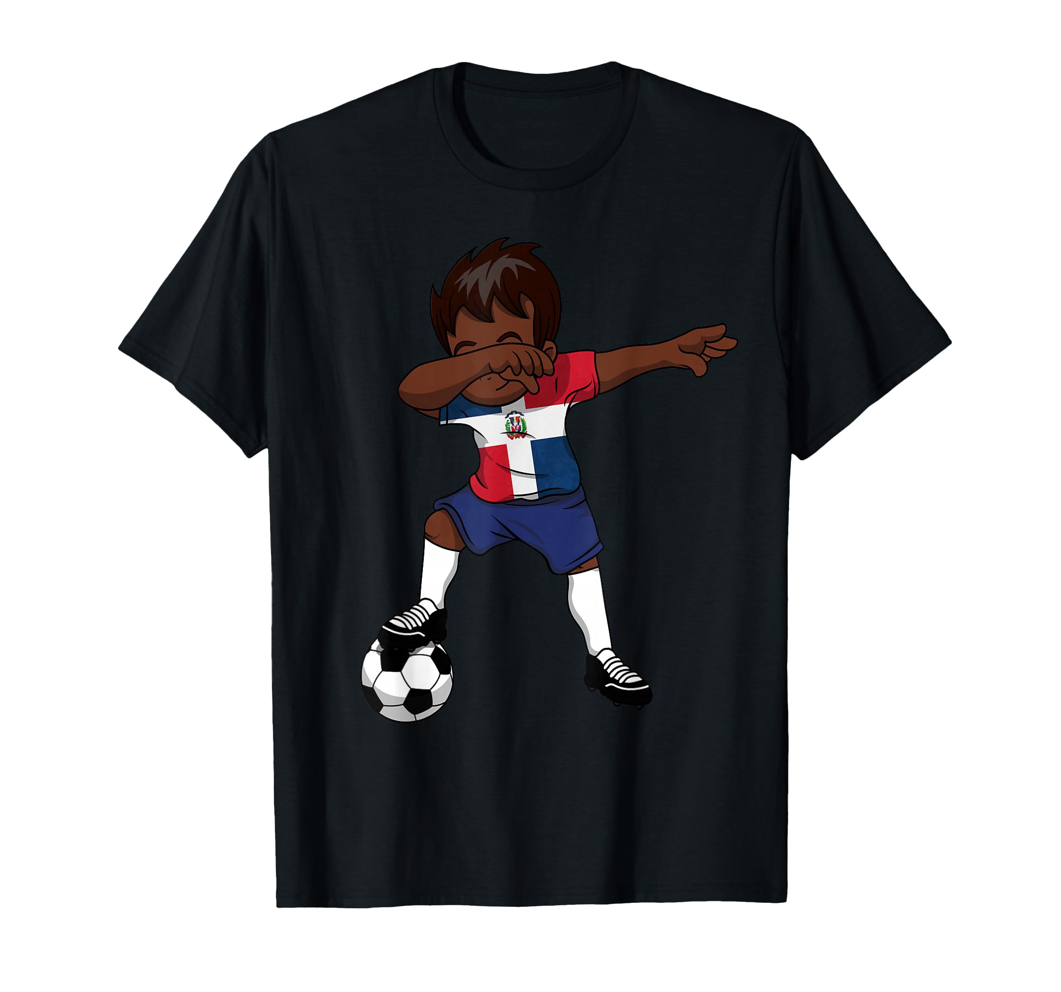 Dabbing Soccer Dominican Republic Gift T-Shirt - Unique Graphic Unisex - T-Shirt, Sweatshirt, Hoodie