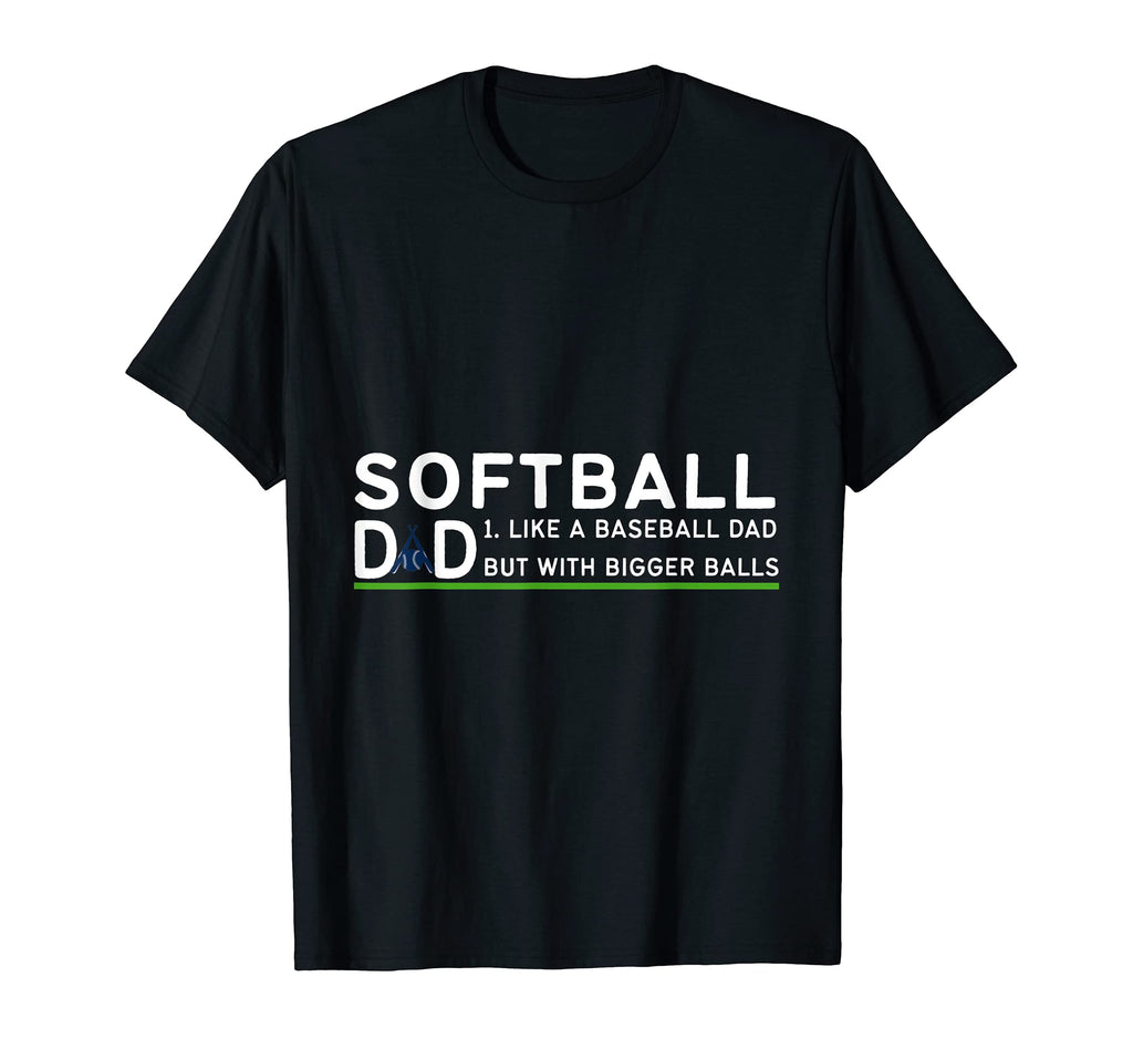 Mens Softball Dad Like Baseball Dad T-Shirt - Custom Art Print Men Women - T-Shirt, Sweatshirt, Hoodie