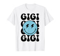 Gigi Happy Face 1St Birthday Groovy T-Shirt - Graphic Print for Adults - T-Shirt, Sweatshirt, Hoodie