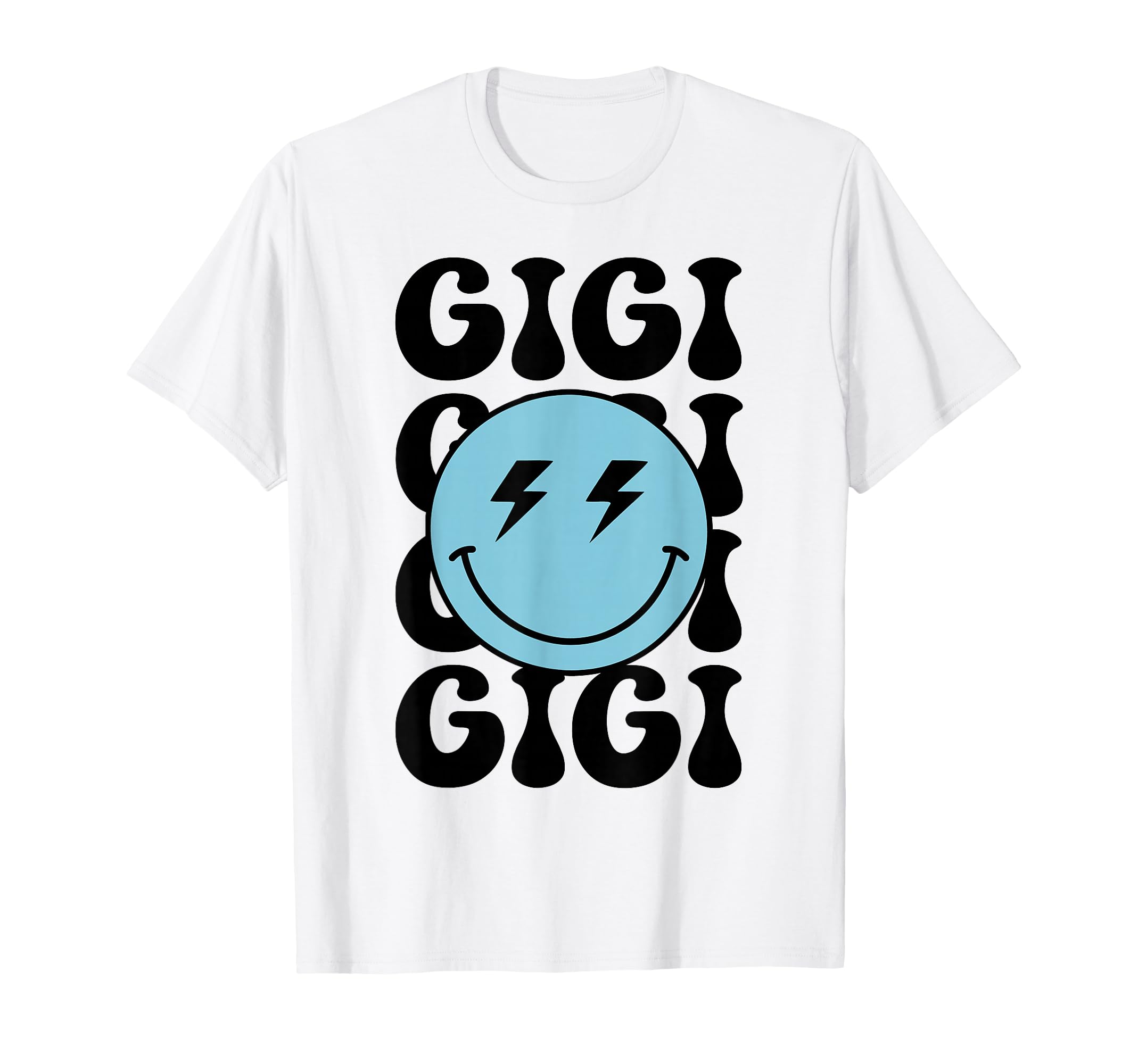 Gigi Happy Face 1St Birthday Groovy T-Shirt - Graphic Print for Adults - T-Shirt, Sweatshirt, Hoodie