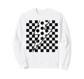 Lightning Bolt Checkered Aesthetic Sweatshirt - Unique Graphic for Adults - T-Shirt, Sweatshirt, Hoodie