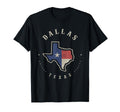 Dallas Texas State Flag Map Souvenir T-Shirt - Custom Art Print Men Women - T-Shirt, Sweatshirt, Hoodie